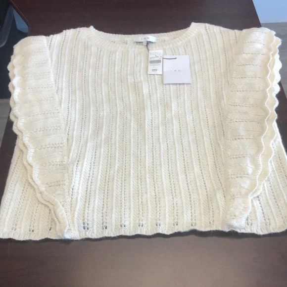 Iro Sleeveless Sweater Cream Size Small - Picture 1 of 8